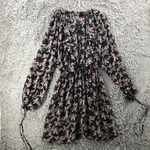 Victorias Secret Robe Womens XS Small Very Sexy West Side Floral Chiffon Duster